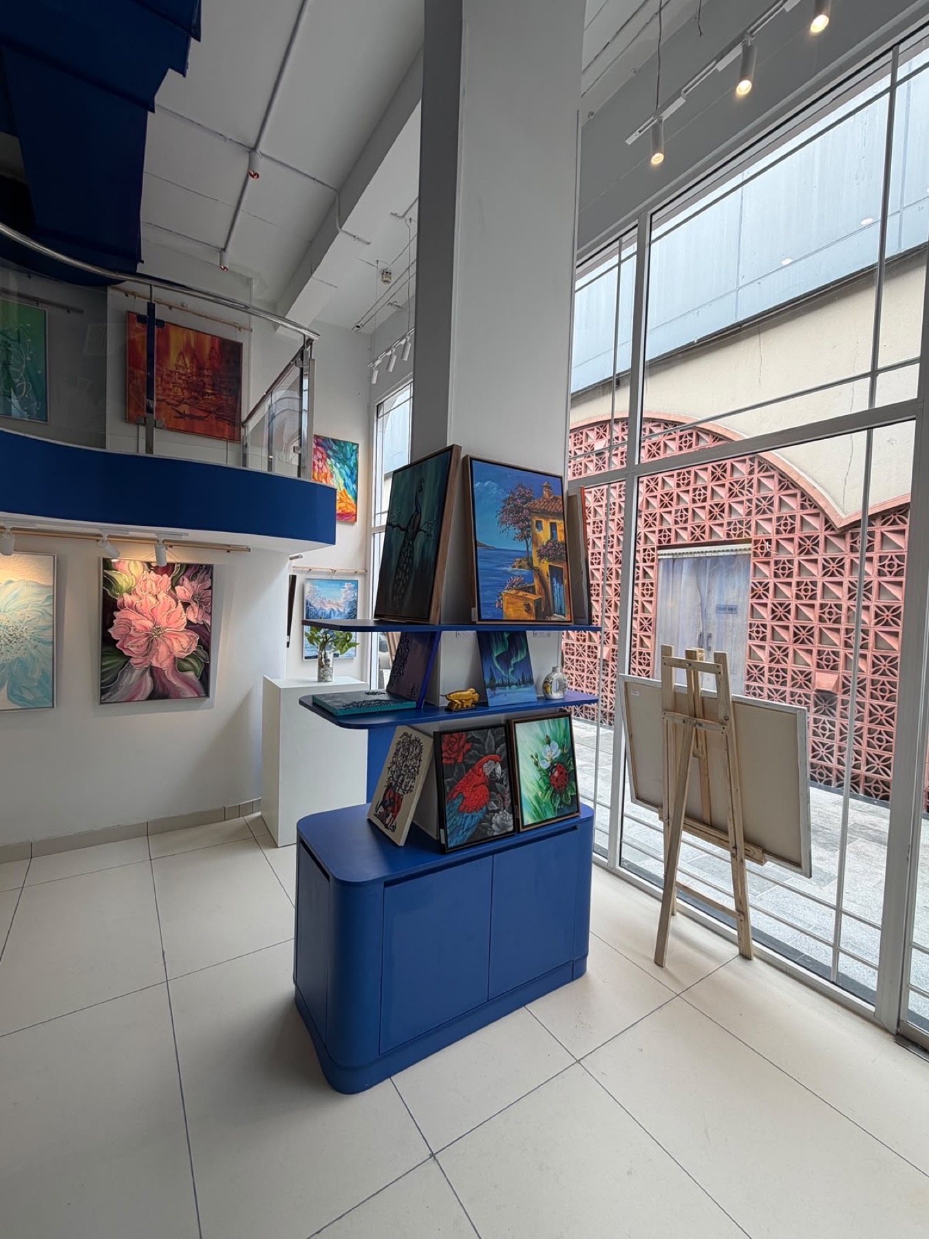 The colourful art studio